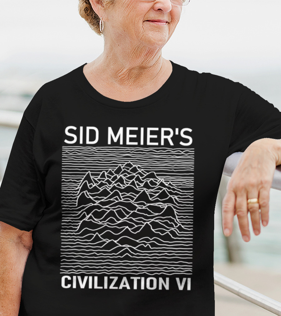 Sid Meier’s Civilization VI Stylized Topographic Waves T-Shirt