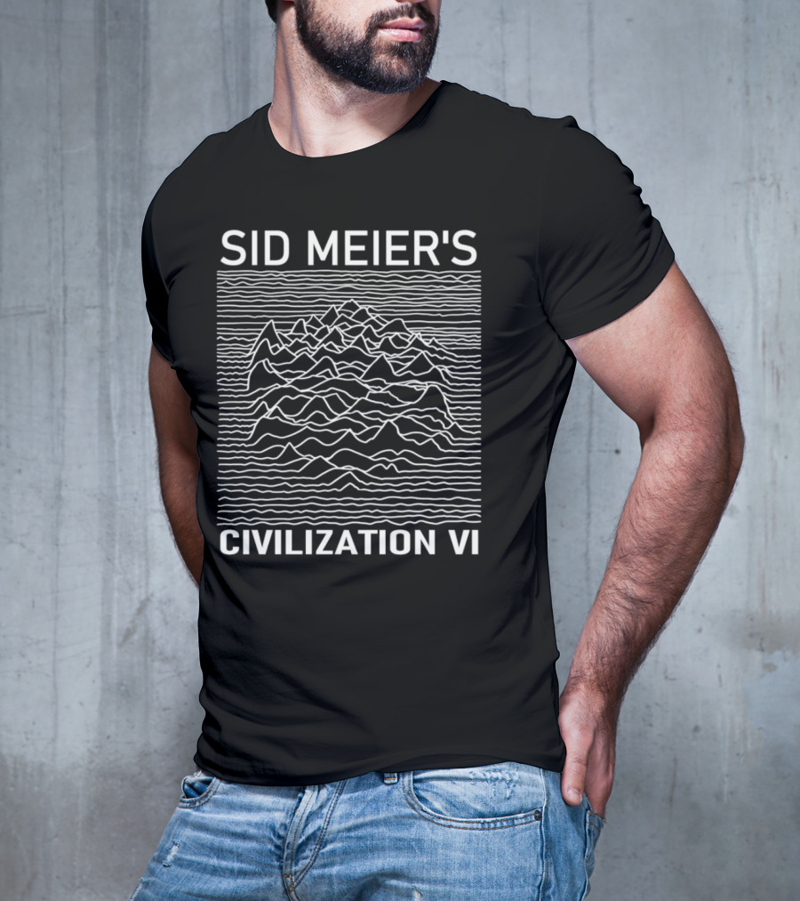 Sid Meier’s Civilization VI Stylized Topographic Waves T-Shirt