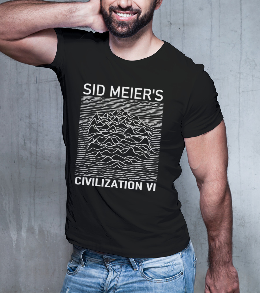 Sid Meier’s Civilization VI Stylized Topographic Waves T-Shirt