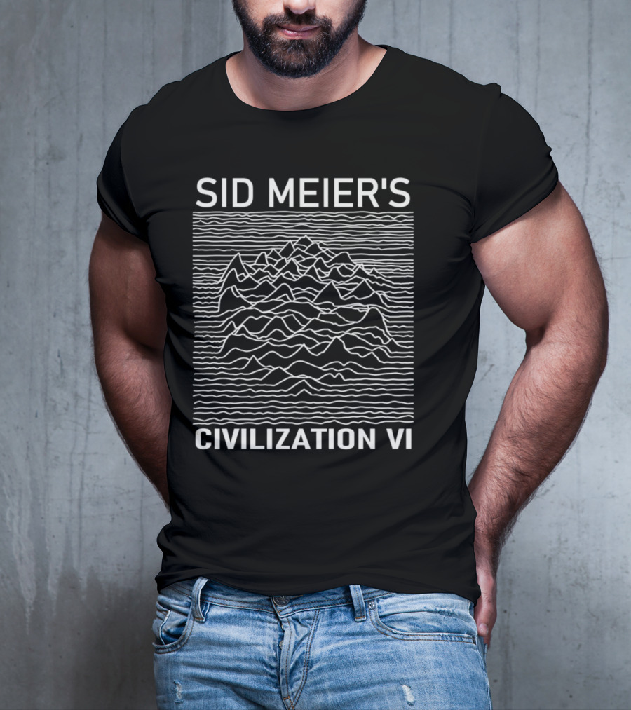 Sid Meier’s Civilization VI Stylized Topographic Waves T-Shirt
