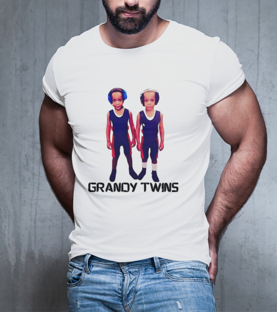 Baby Grandy Twins Wrestlers With Protective Headgear T-Shirt