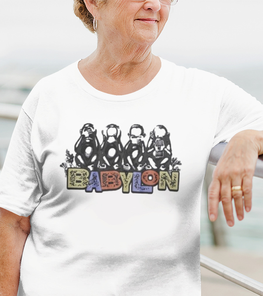 Babylon Monkeys With Engraved Figures And Bold Colors T-Shirt