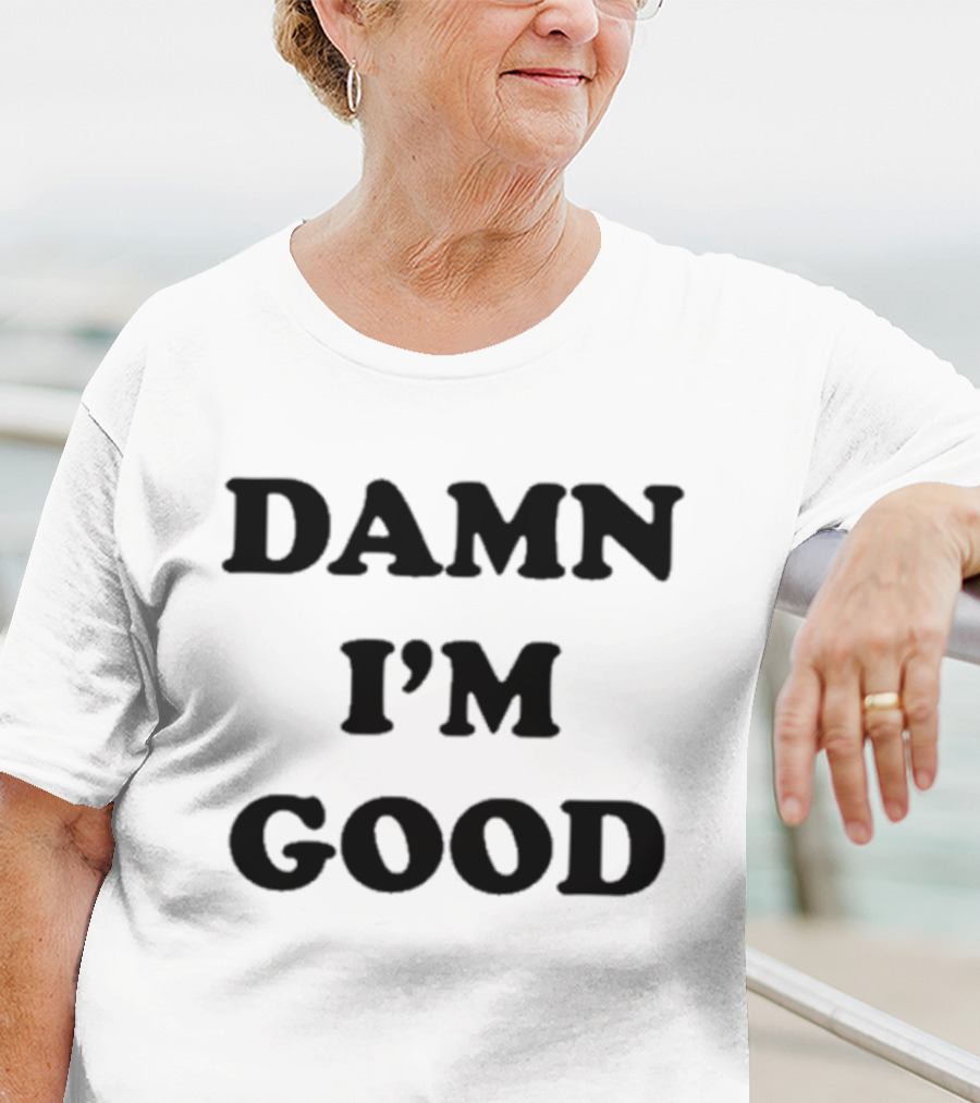 "Ac Damn I’m Good But He Was Better 2 Retro Style Gaming Font" T-Shirt