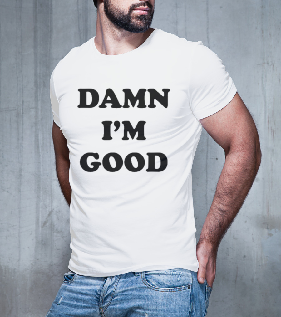 "Ac Damn I’m Good But He Was Better 2 Retro Style Gaming Font" T-Shirt