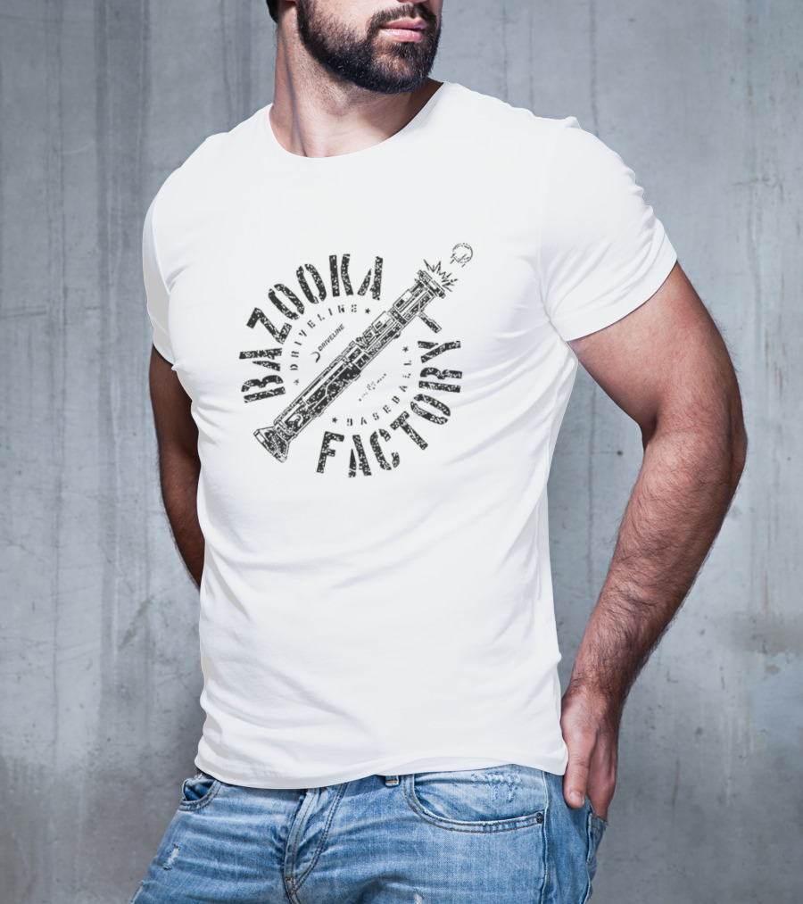 Bazooka Factory Driveline Baseball Bat Illustration T-Shirt