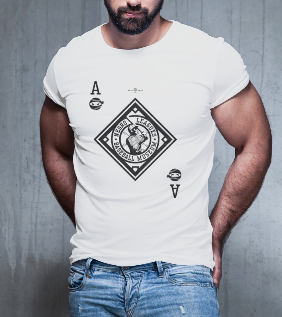Negro Leagues Baseball Museum Black Aces Playing Card Style T-Shirt