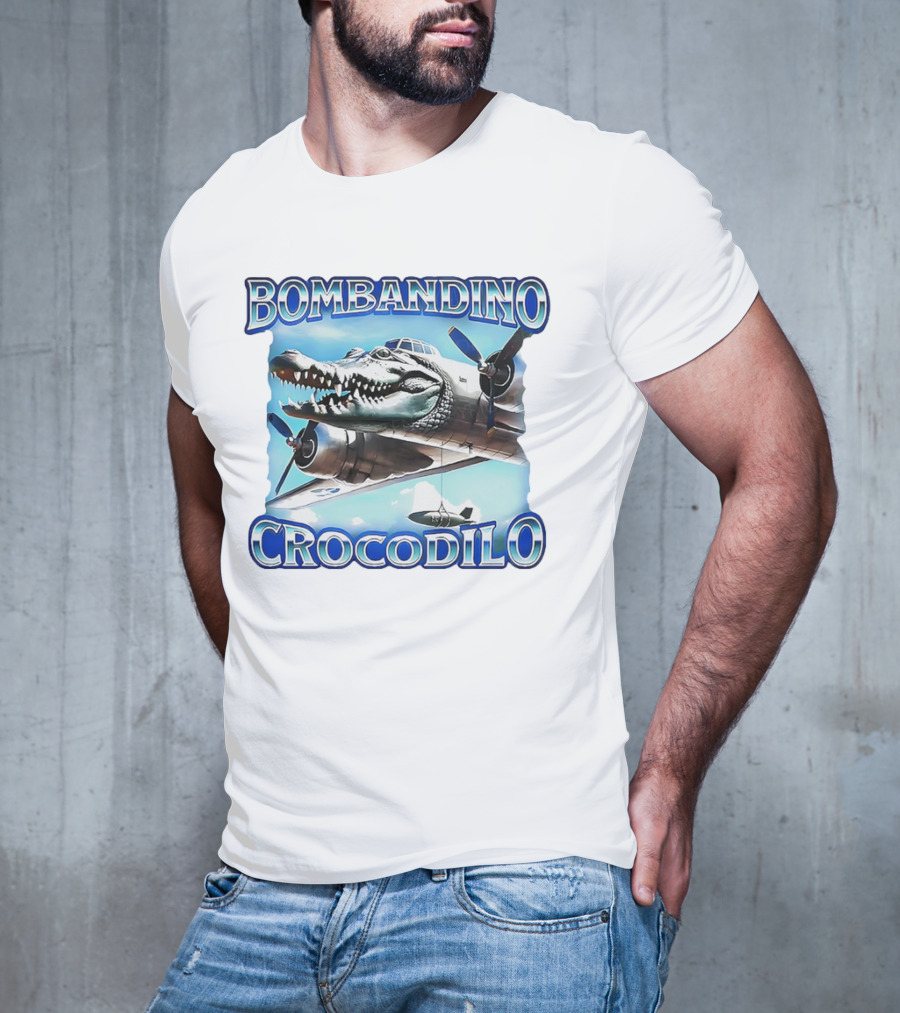 Bombandino Crocodilo Airplane Crocodile Head Artwork T-Shirt