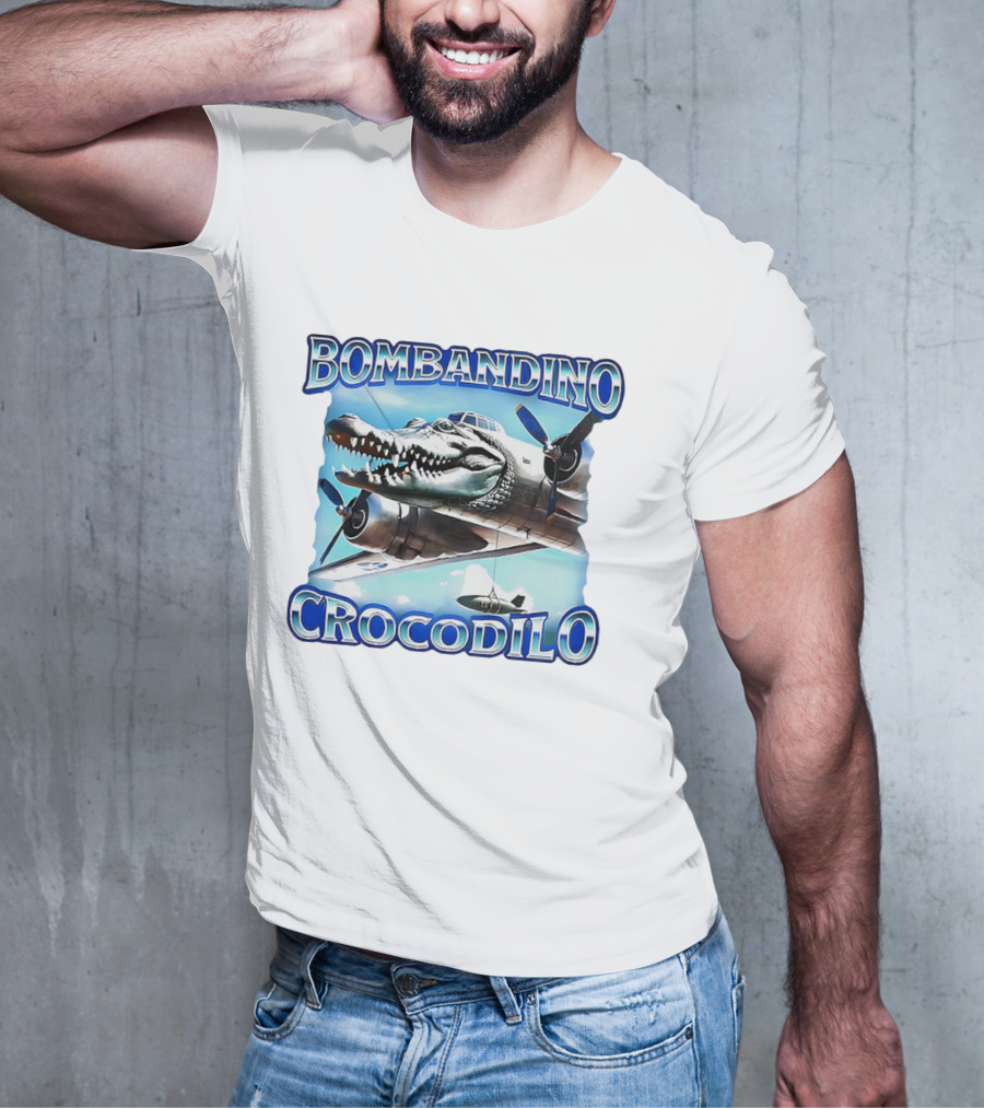 Bombandino Crocodilo Airplane Crocodile Head Artwork T-Shirt