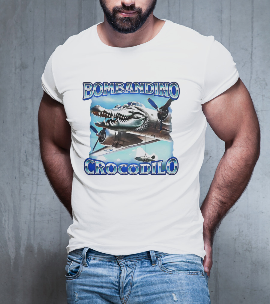 Bombandino Crocodilo Airplane Crocodile Head Artwork T-Shirt