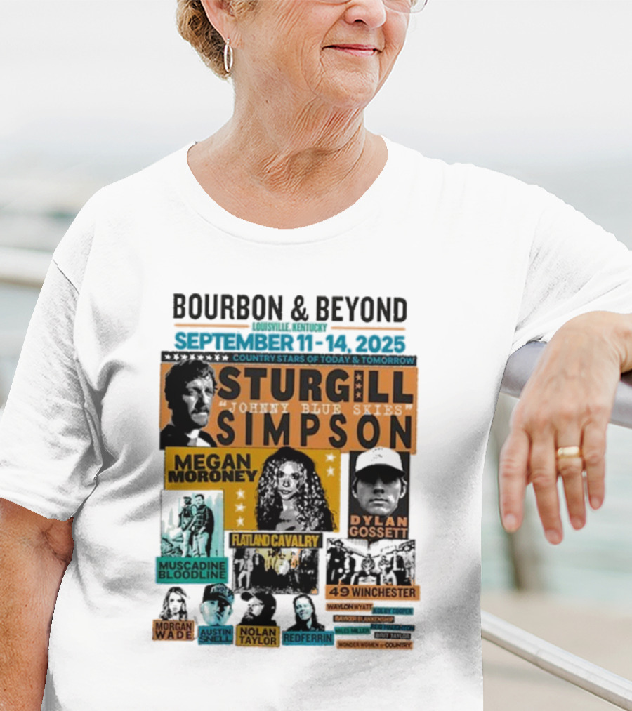 Bourbon & Beyond 2025 Louisville Kentucky Sturgill Simpson Megan Moroney Flatland Cavalry September 11-14 Country Stars T-Shirt