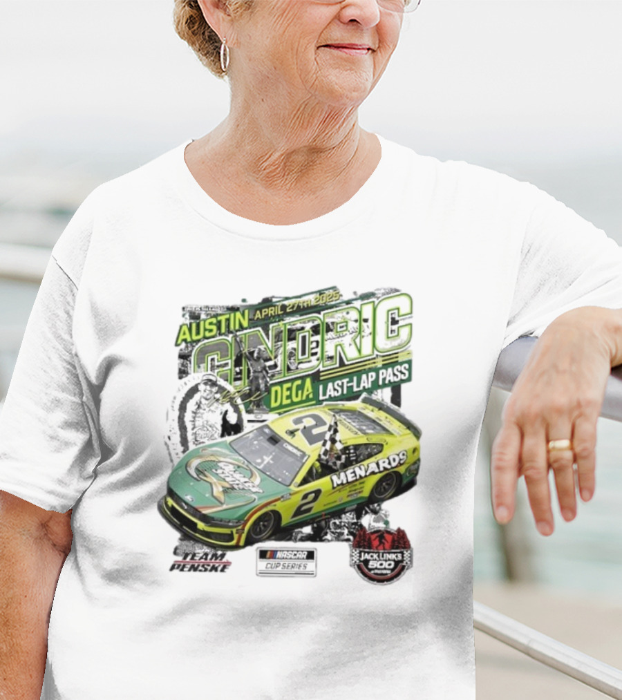 Austin Cindric April 27th Dega Last-Lap Pass Menards 2 Jack Link's 500 Nascar Cup Series T-Shirt