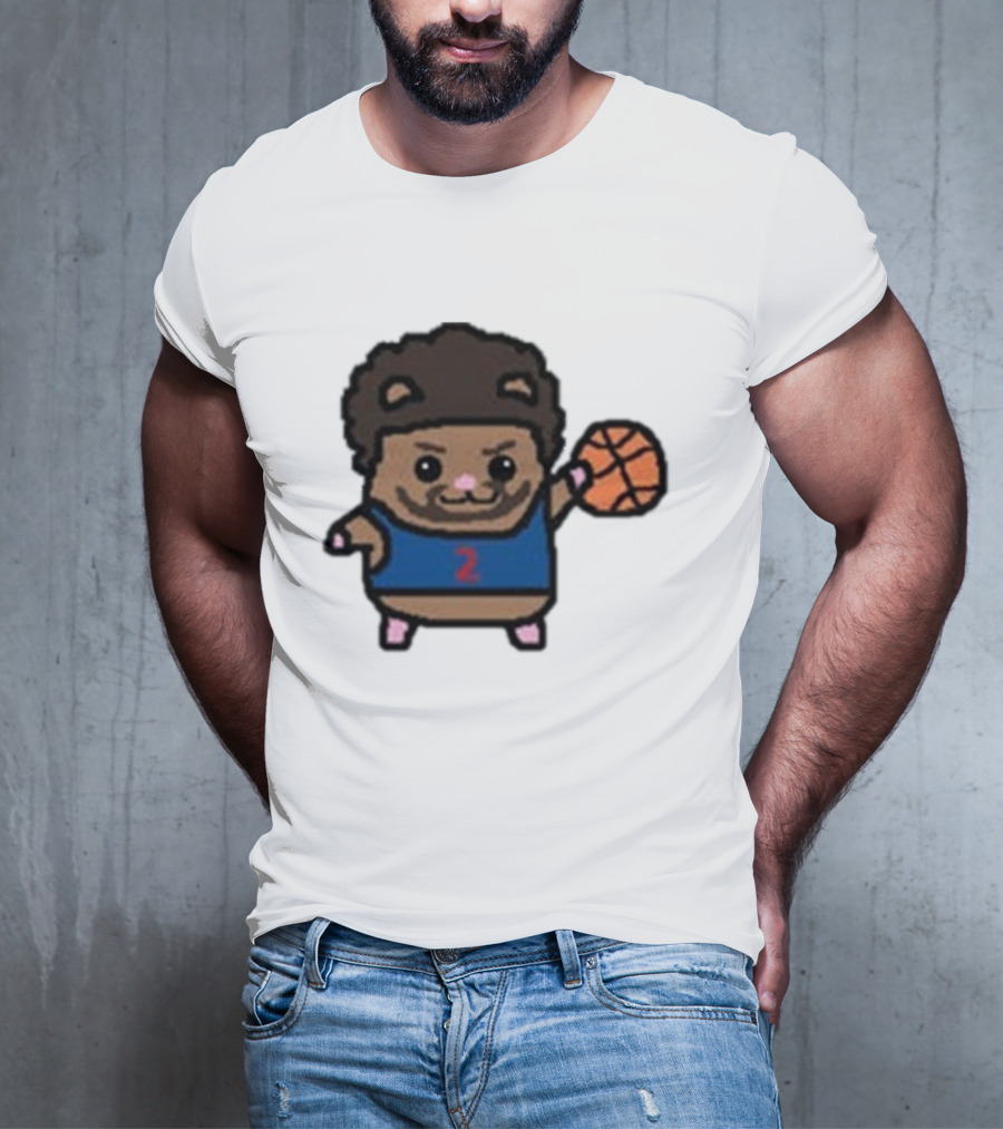 Cade Cunninghamster Basketball Cartoon Character Sportswear T-Shirt