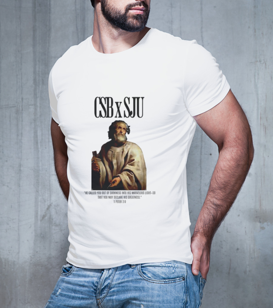 CSB SJU He Called You Out Of Darkness Into His Marvelous Light Saint Peter Painting T-Shirt