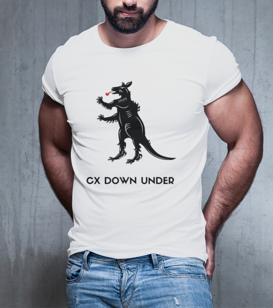 CX Down Under Bicycle Rider Kangaroo Of Flanders T-Shirt