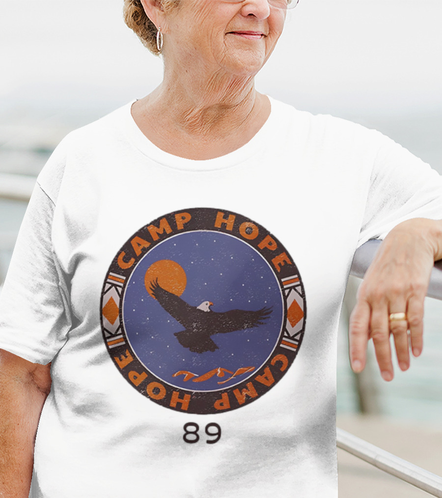 Camp Hope Circle 89 Eagle And Sun Design T-Shirt