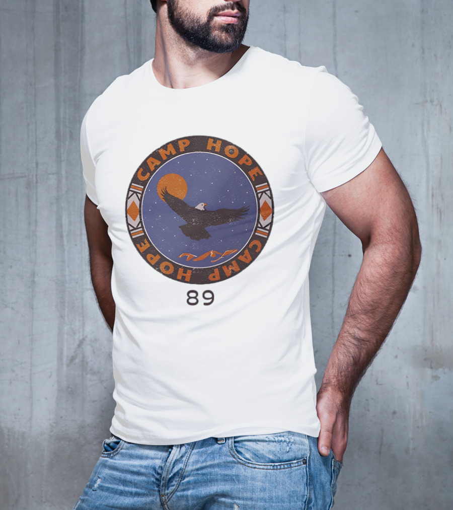 Camp Hope Circle 89 Eagle And Sun Design T-Shirt