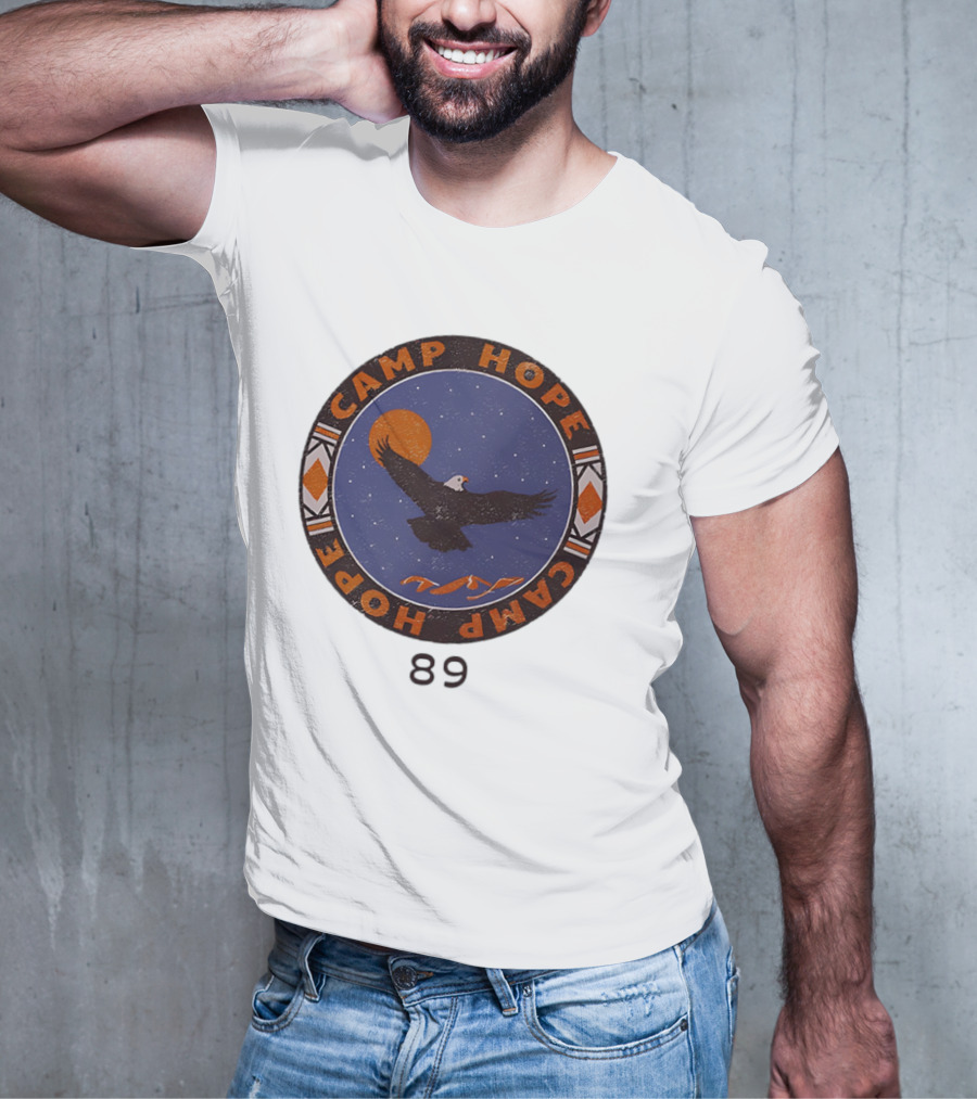 Camp Hope Circle 89 Eagle And Sun Design T-Shirt