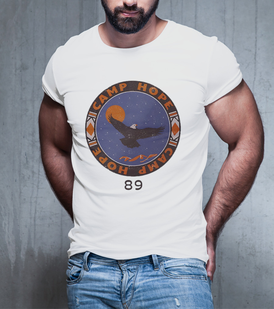 Camp Hope Circle 89 Eagle And Sun Design T-Shirt