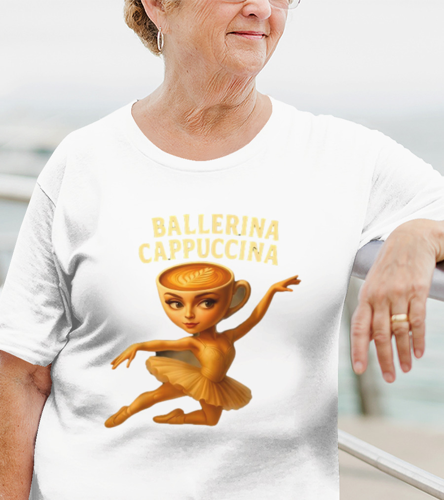 Ballerina Cappuccina Dance Meme Cappuccino Head Ballerina T-Shirt