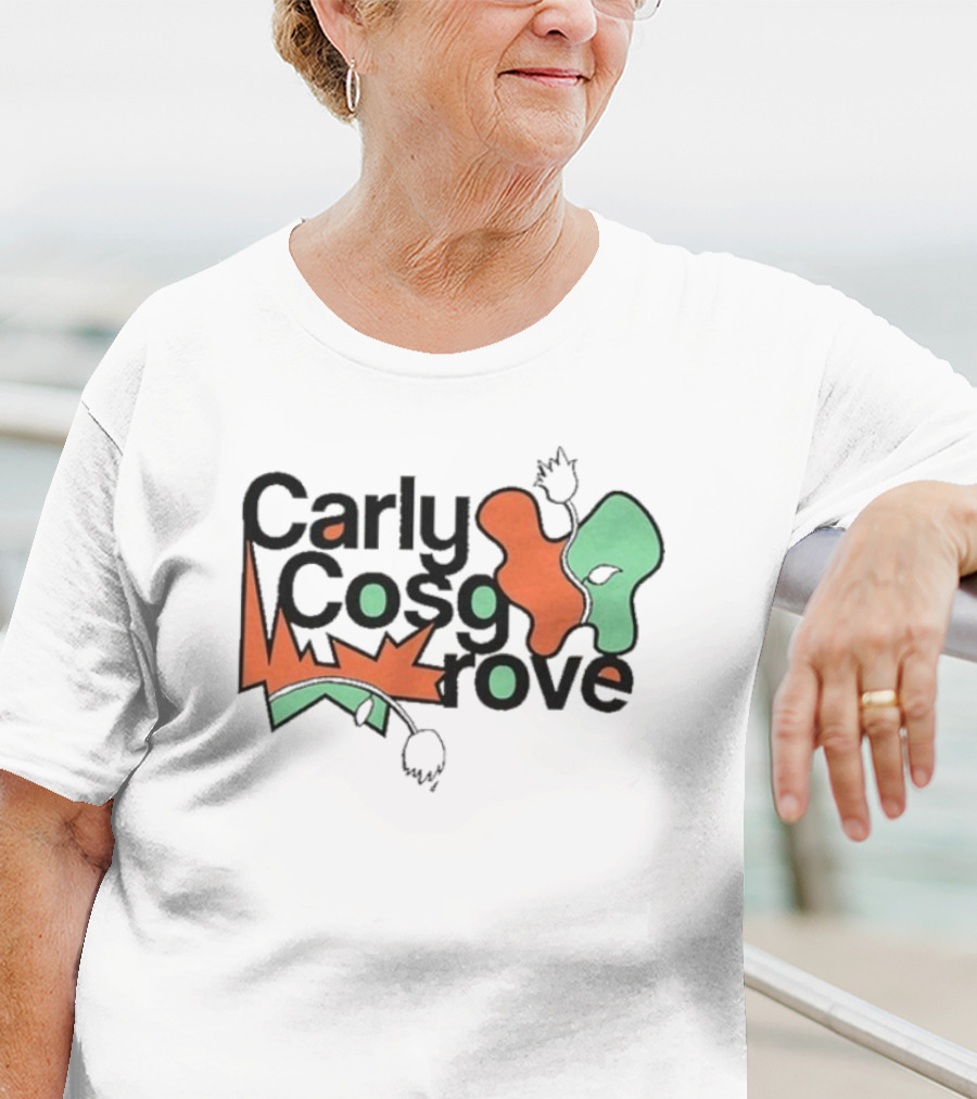 Carly Cosgrove Stacked Abstract Shapes And Text Elements T-Shirt