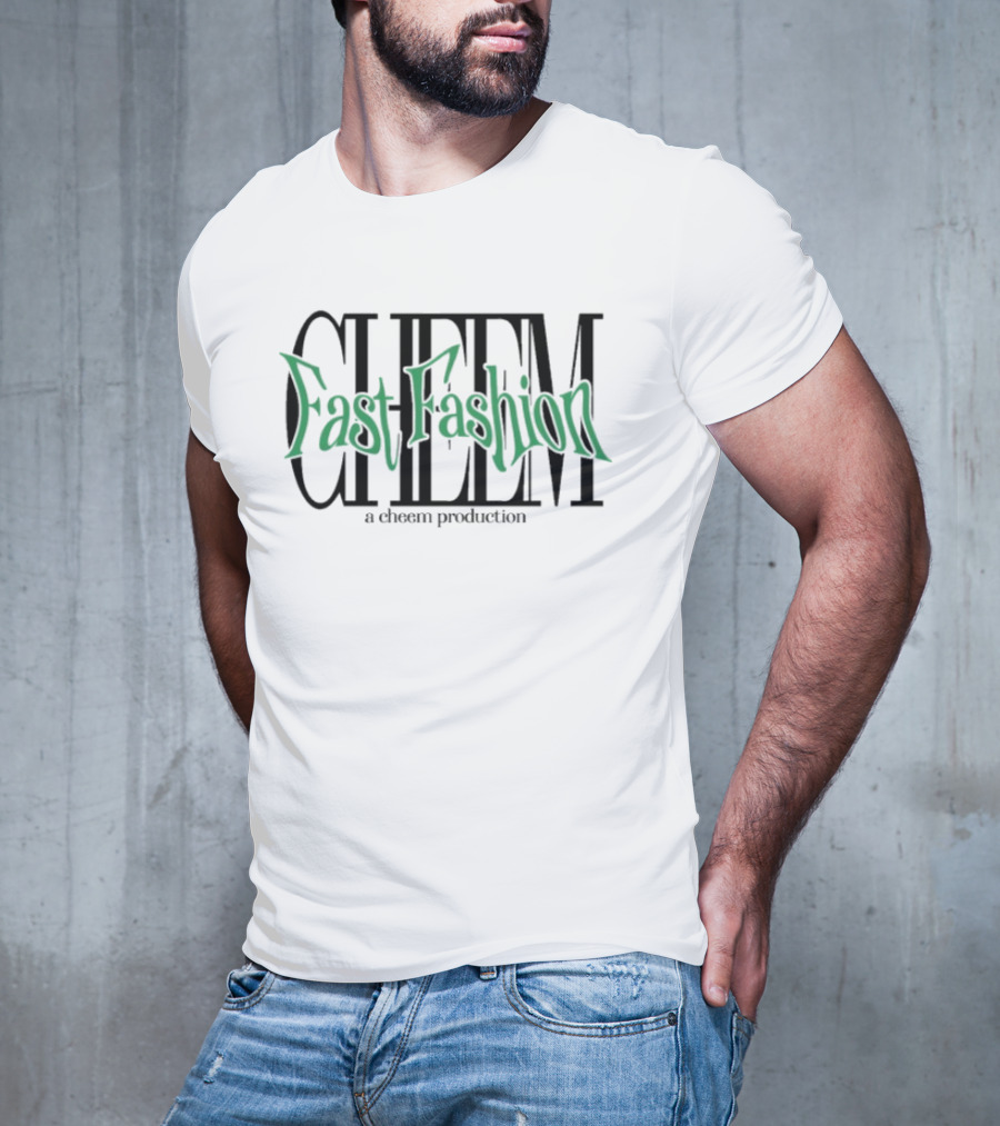 Cheem Fast Fashion A Cheem Production Text Vintage Style T-Shirt