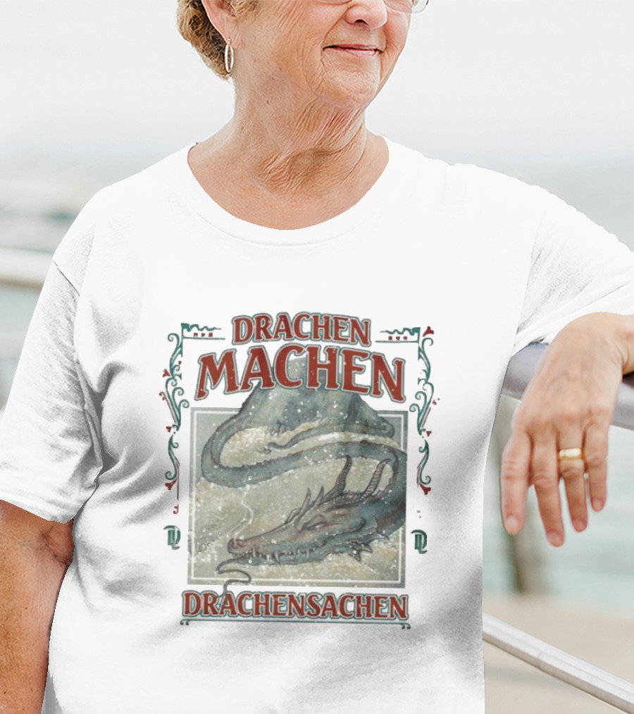 Drachen Machen Drachensachen Dragon Artwork Scene T-Shirt