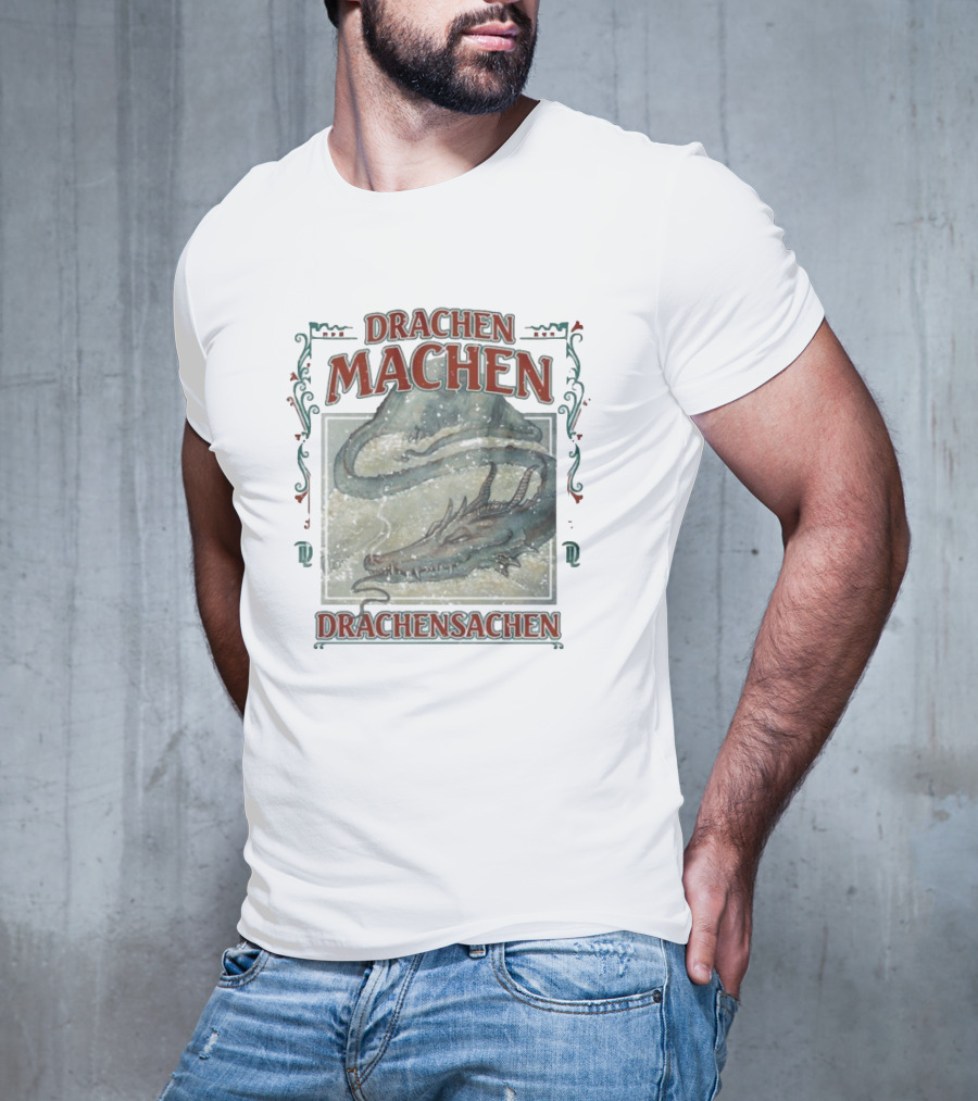 Drachen Machen Drachensachen Dragon Artwork Scene T-Shirt