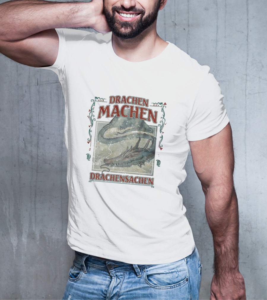Drachen Machen Drachensachen Dragon Artwork Scene T-Shirt