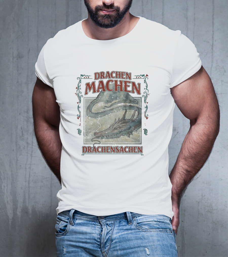 Drachen Machen Drachensachen Dragon Artwork Scene T-Shirt