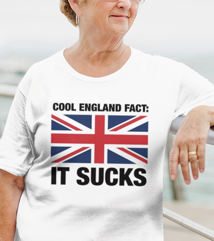 "Union Jack With England Fact It Sucks Statement" T-Shirt