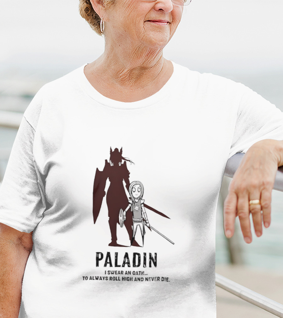 Dungeons And Dragons Paladin Oath Always Roll High Never Die T-Shirt