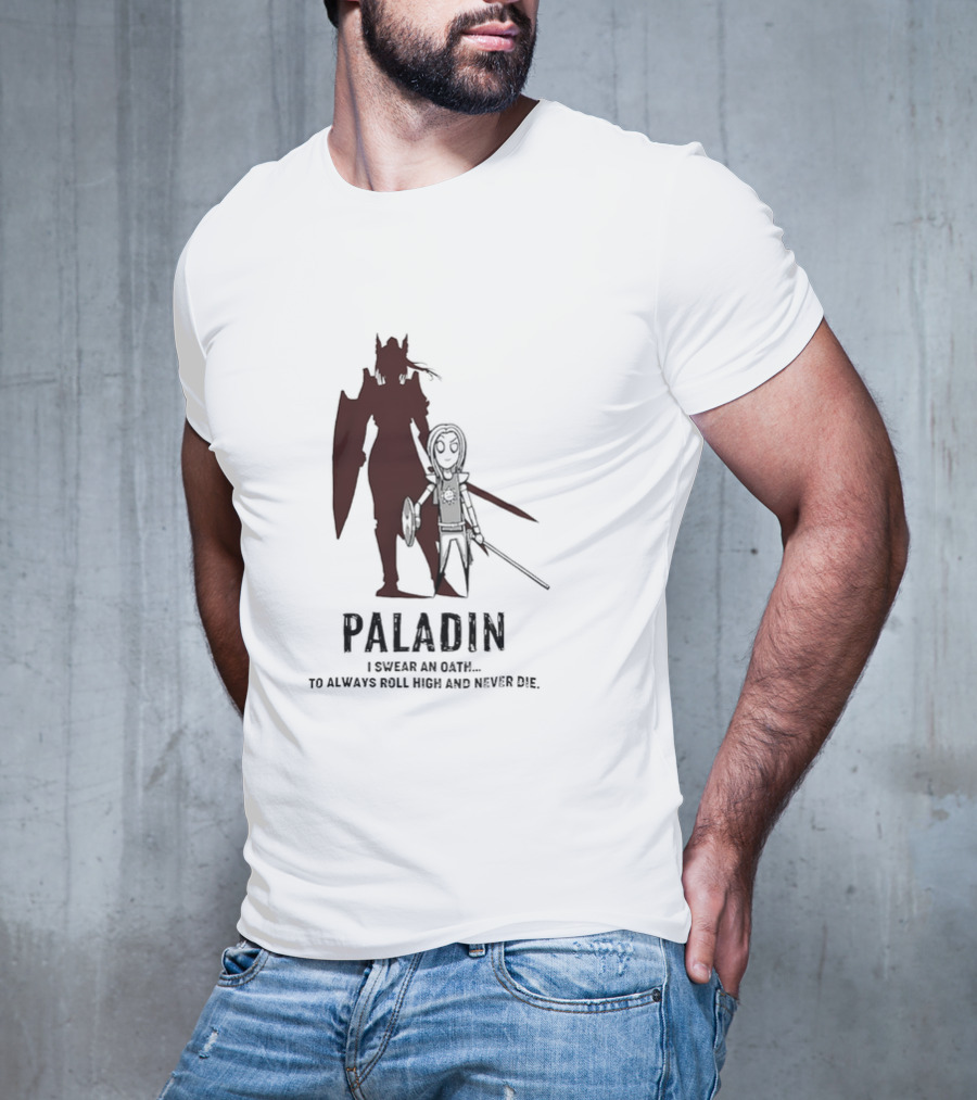 Dungeons And Dragons Paladin Oath Always Roll High Never Die T-Shirt