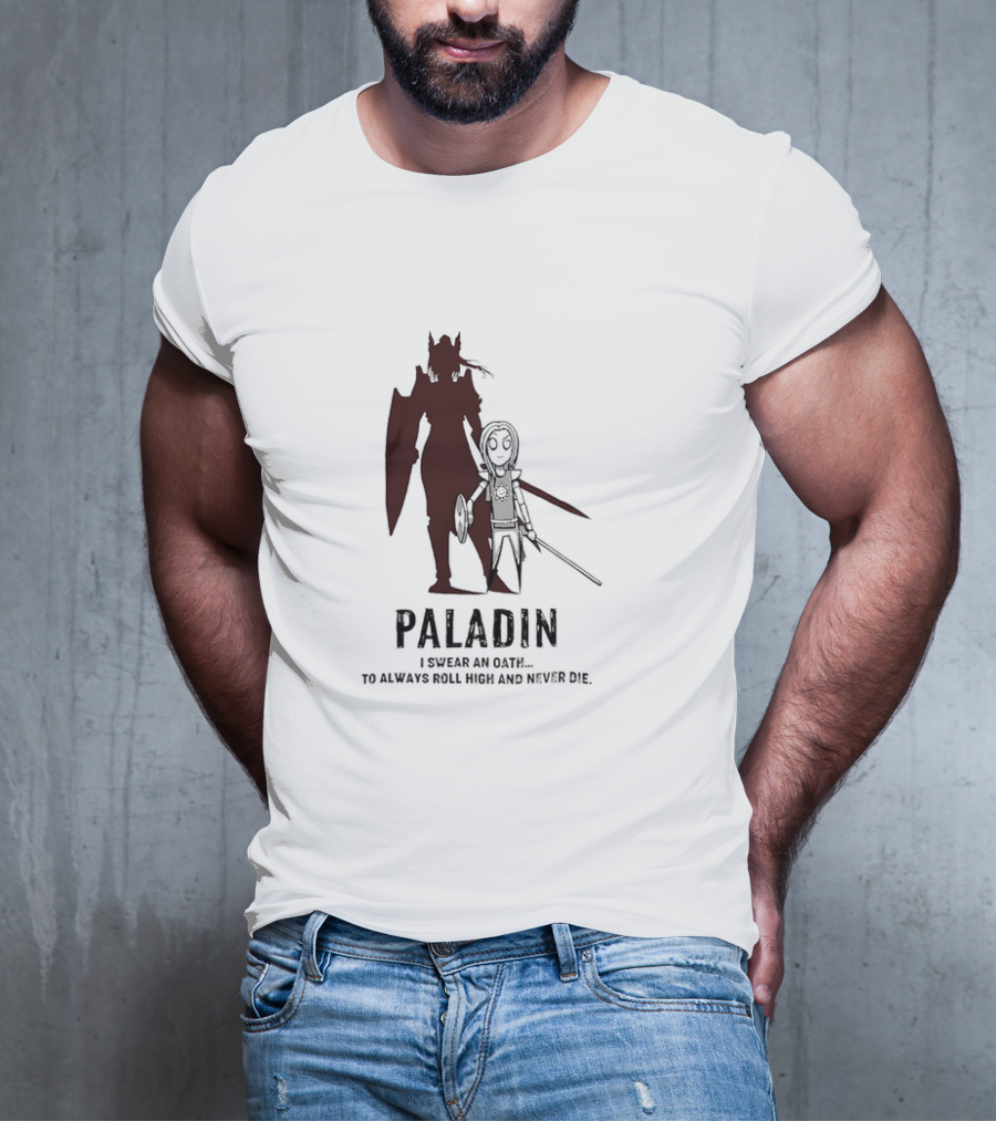 Dungeons And Dragons Paladin Oath Always Roll High Never Die T-Shirt