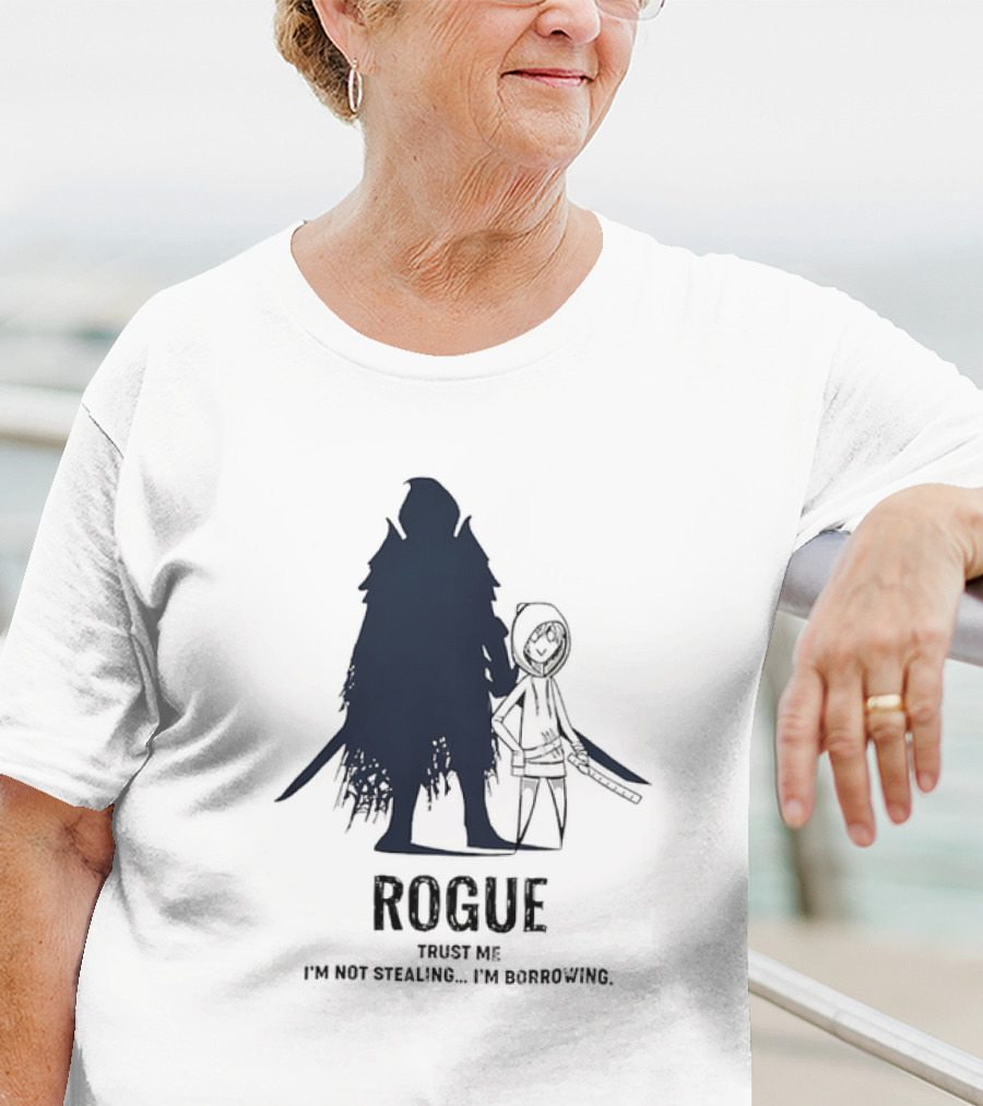 Dungeons And Dragons Rogue Trust Me I’m Not Stealing I’m Borrowing Silhouette T-Shirt