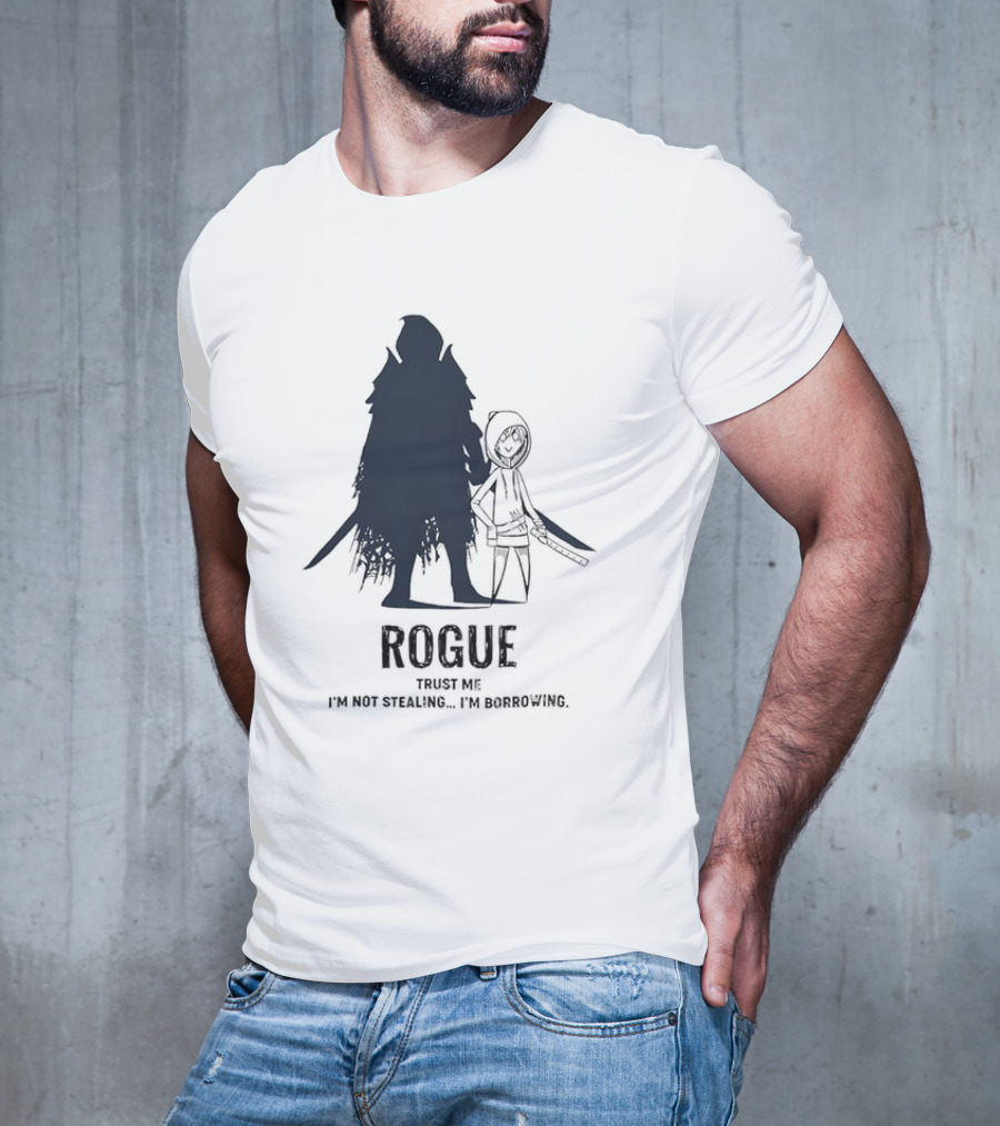 Dungeons And Dragons Rogue Trust Me I’m Not Stealing I’m Borrowing Silhouette T-Shirt