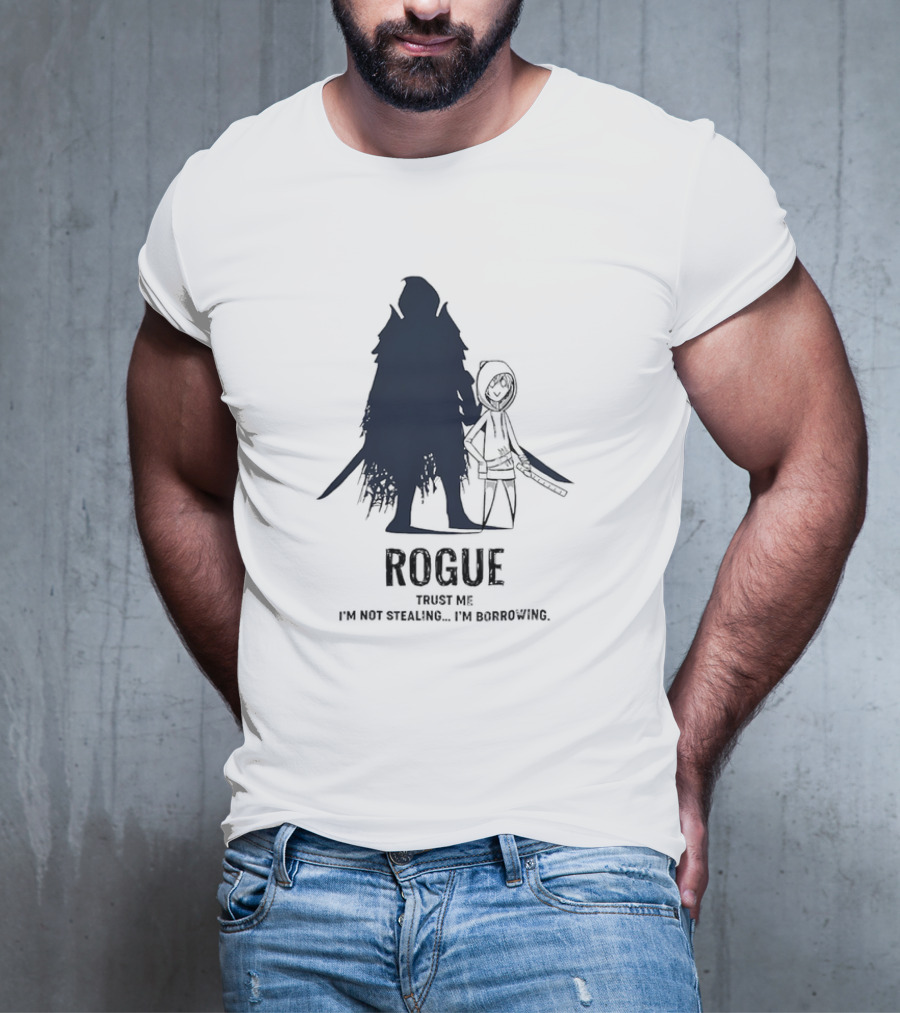 Dungeons And Dragons Rogue Trust Me I’m Not Stealing I’m Borrowing Silhouette T-Shirt