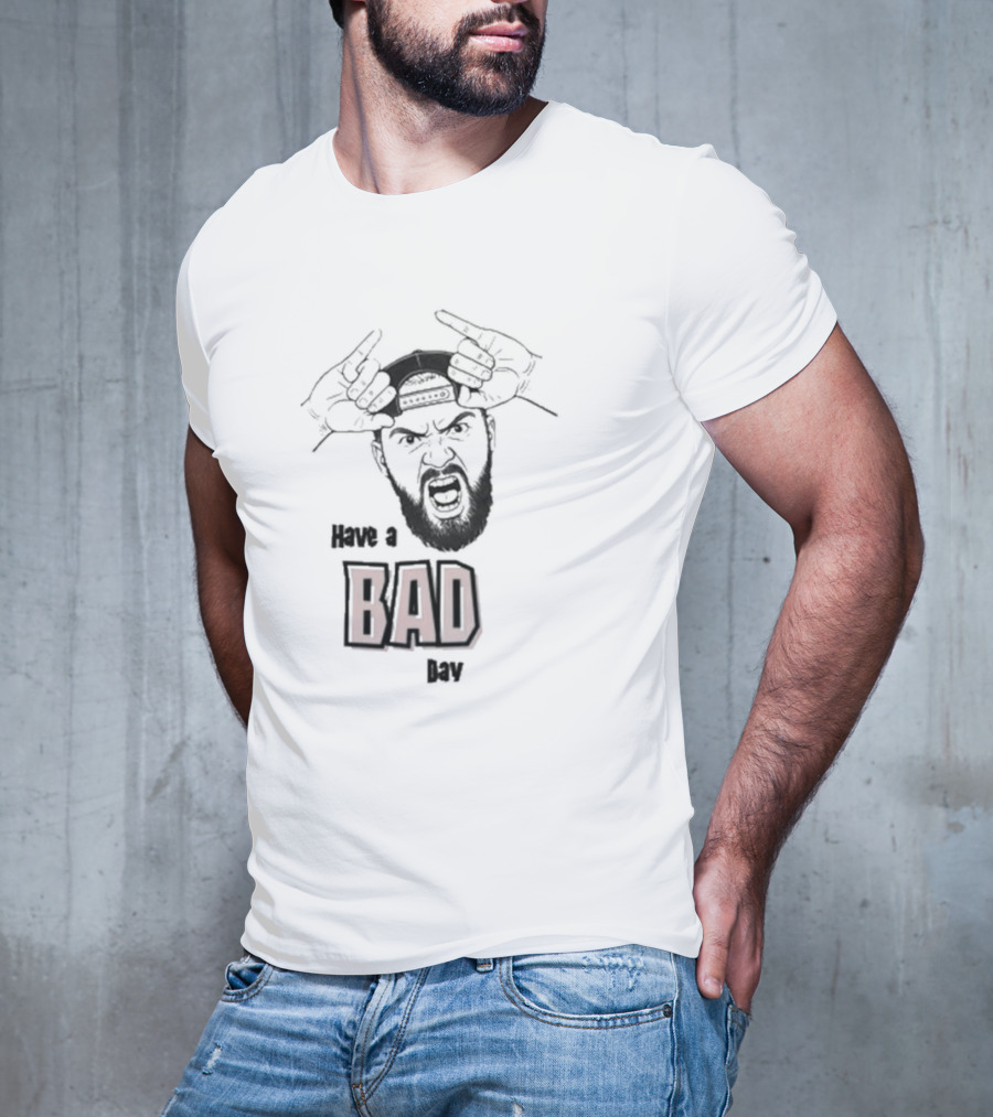 Eddie Kingston Bad Day Red Text With Sledgehammers And Crown T-Shirt