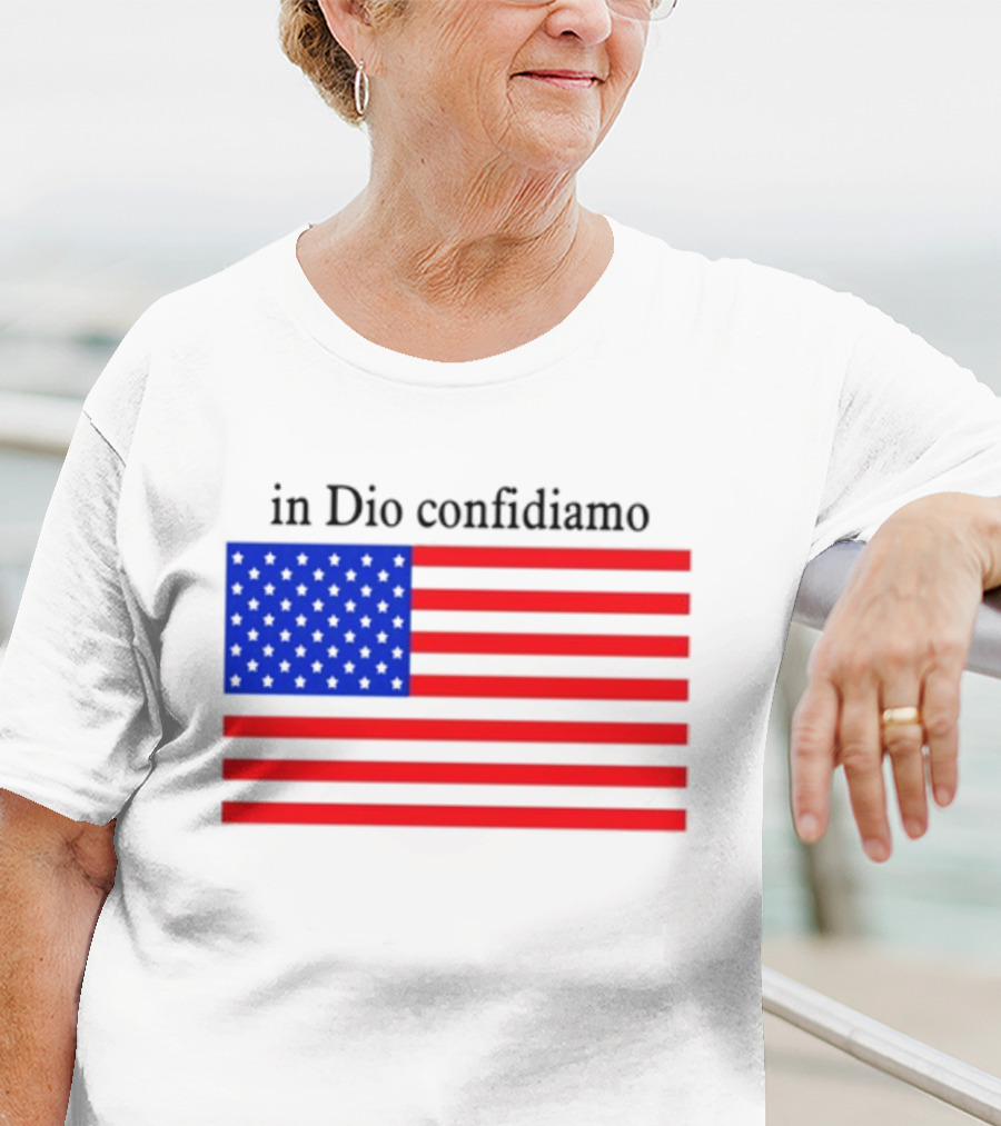 Eric Adams Wearing In Dio Confidiamo T-Shirt