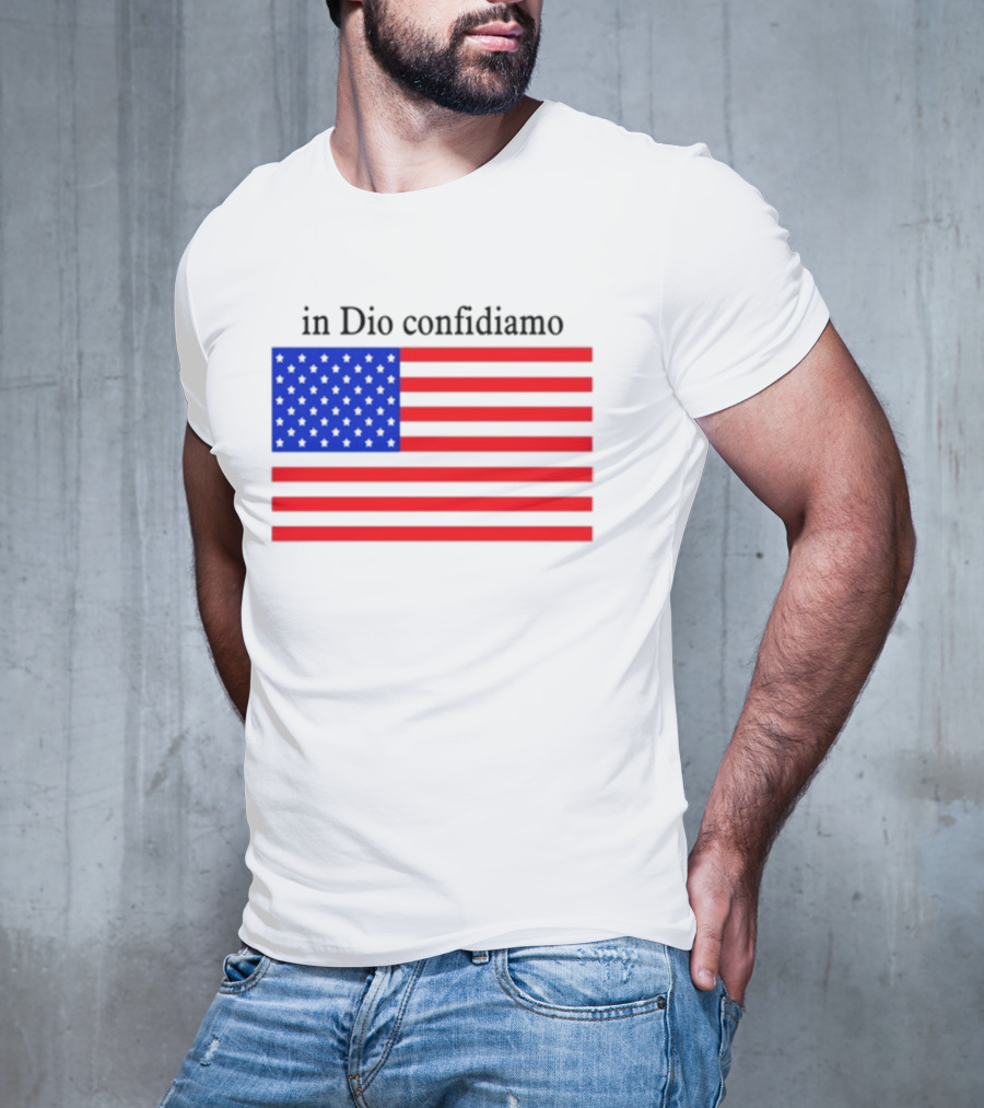 Eric Adams Wearing In Dio Confidiamo T-Shirt