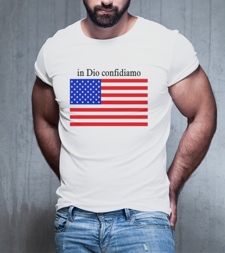 Eric Adams Wearing In Dio Confidiamo T-Shirt