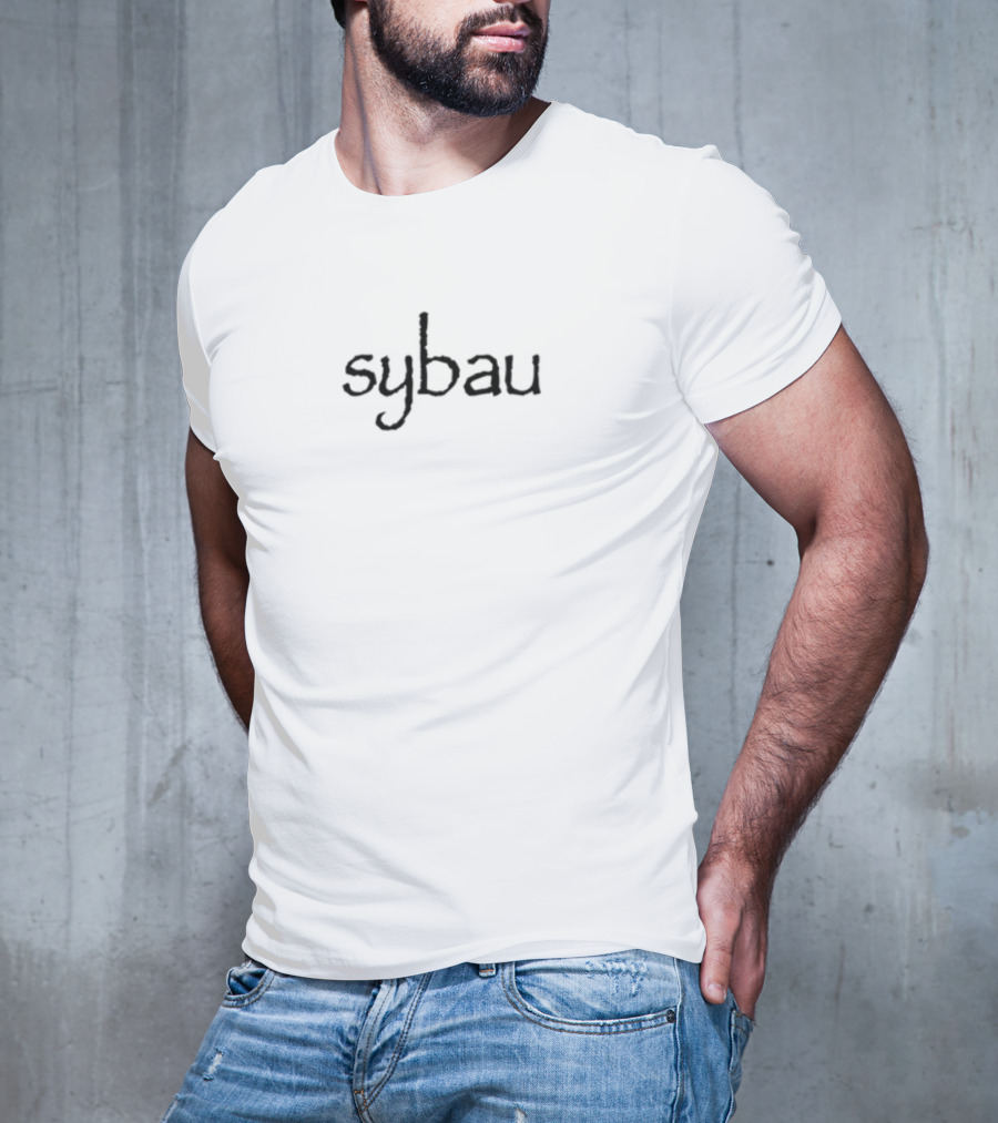 Ethan Muth Sybau Minimalist Typographic Style T-Shirt