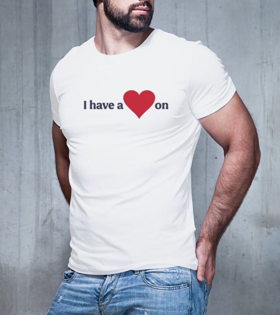 Familyfriendlyog I Have A Heart On Red Heart Design T-Shirt