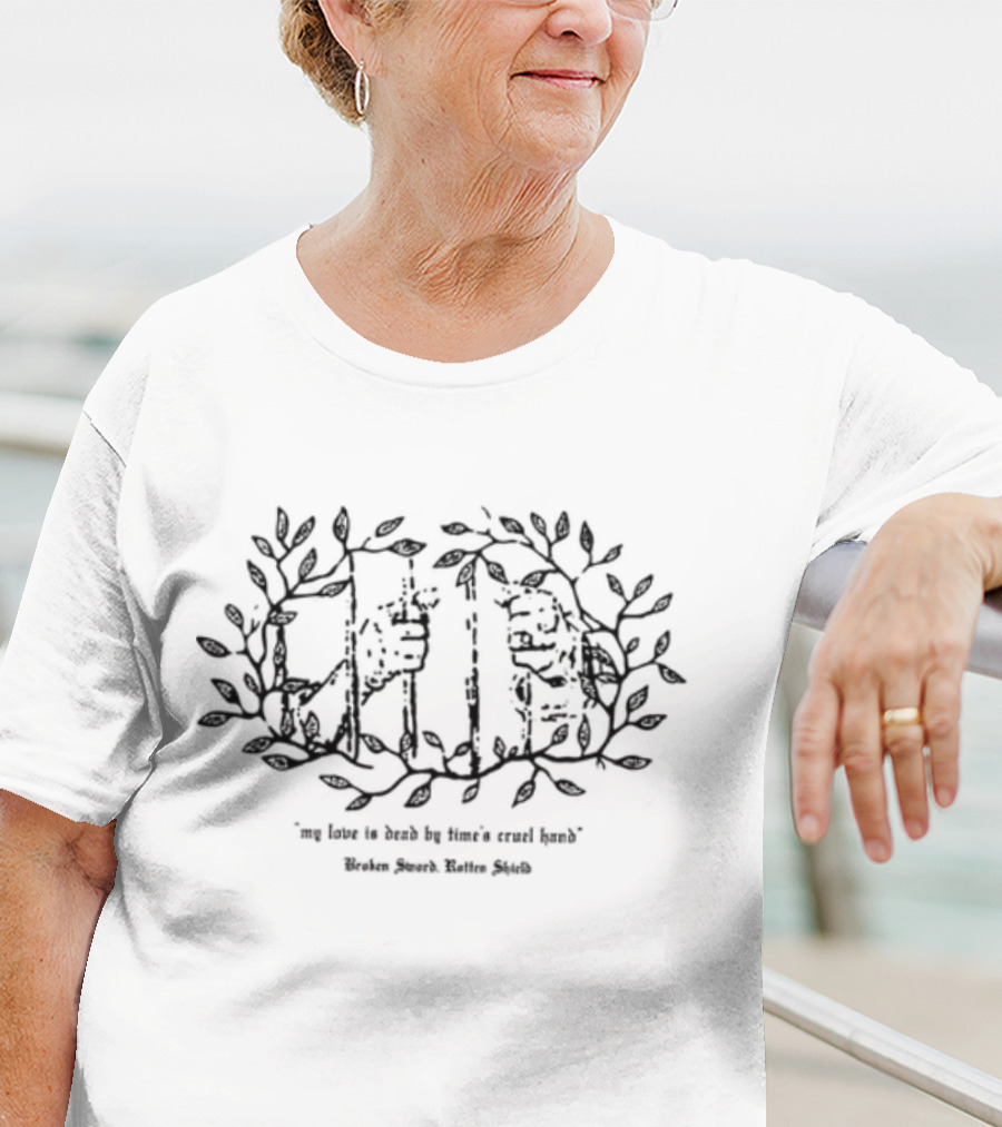 Fantasy Initiative My Love Is Dead By Time's Cruel Hand Skull And Flowers T-Shirt