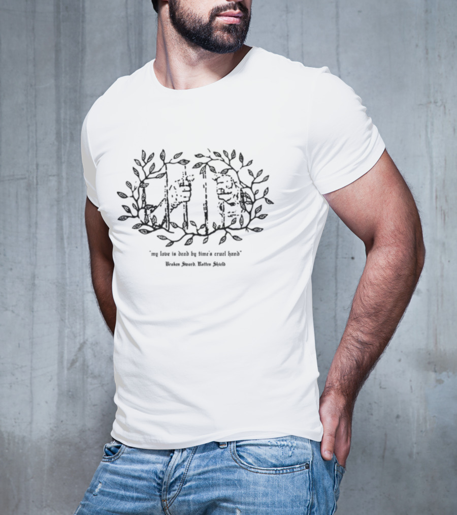Fantasy Initiative My Love Is Dead By Time's Cruel Hand Skull And Flowers T-Shirt