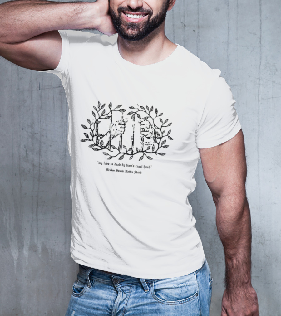 Fantasy Initiative My Love Is Dead By Time's Cruel Hand Skull And Flowers T-Shirt