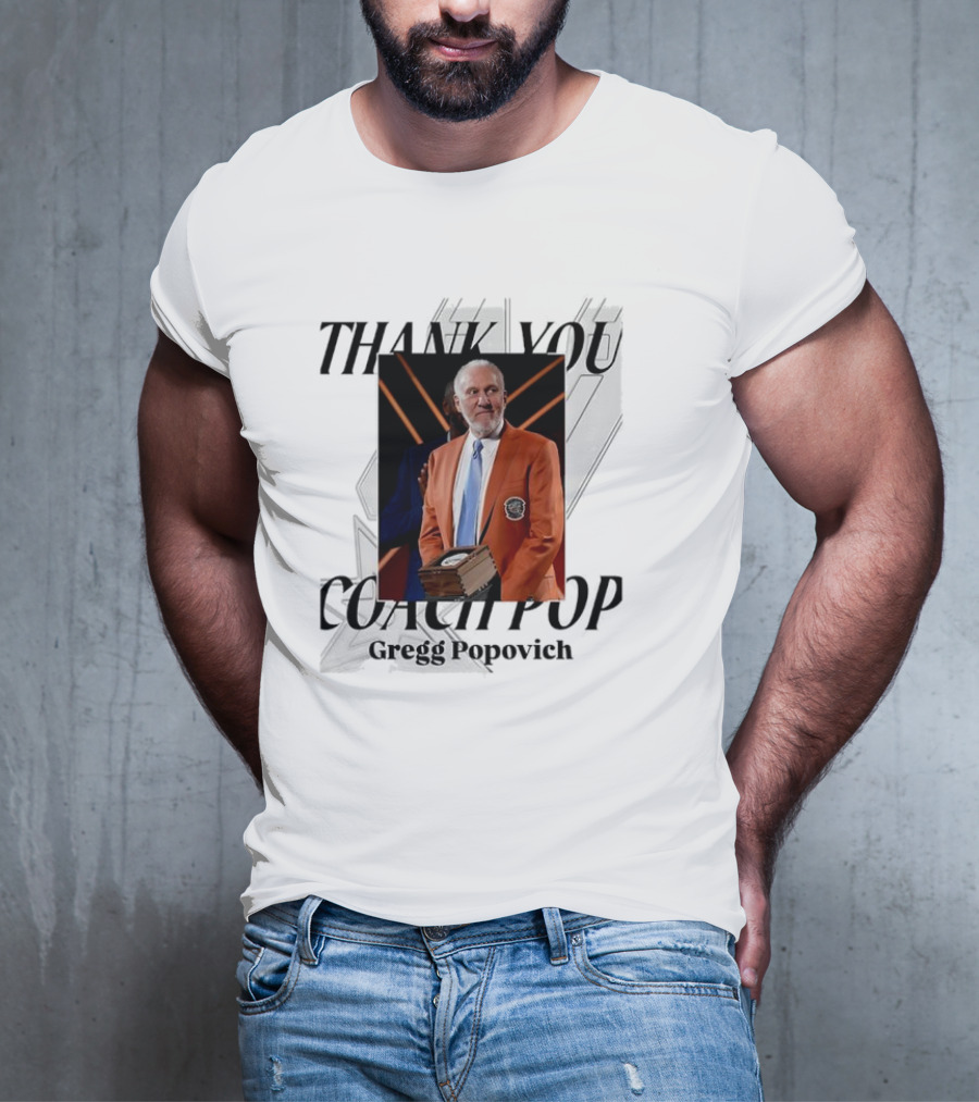 "Gregg Popovich Thank You Coach Pop Legacy Moment Basketball Achievement" T-Shirt