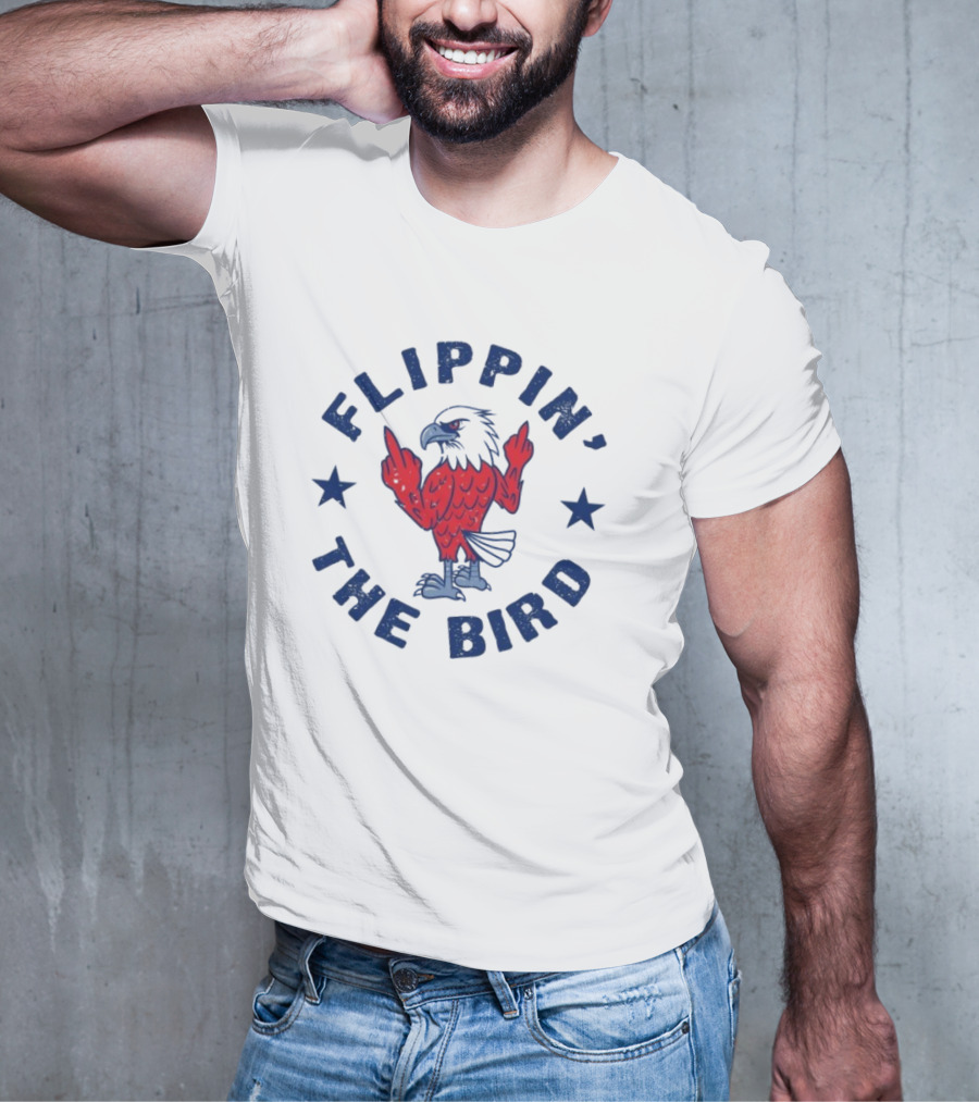 Flippin' The Bird Patriotic Eagle Middle Finger T-Shirt