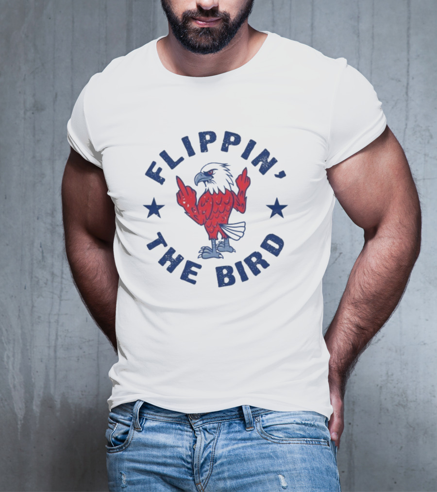 Flippin' The Bird Patriotic Eagle Middle Finger T-Shirt