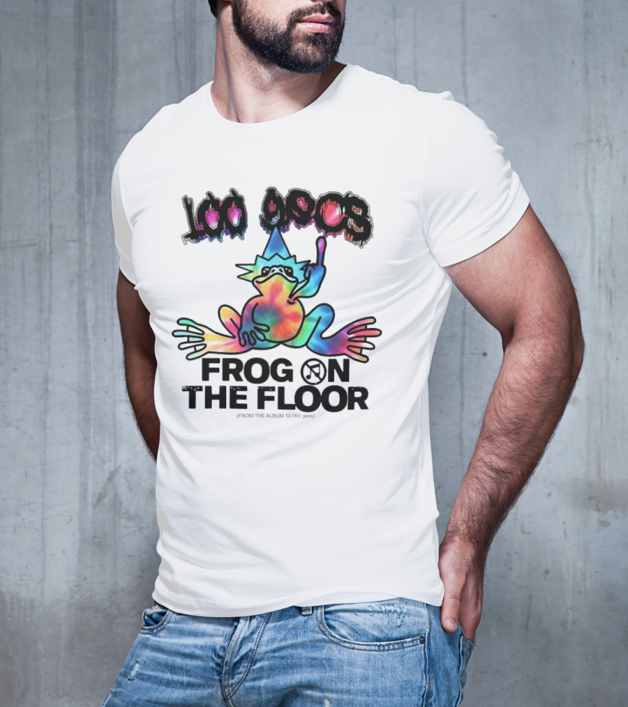 100 Gecs Rainbow Frog Tie-Dye Party Vibes T-Shirt