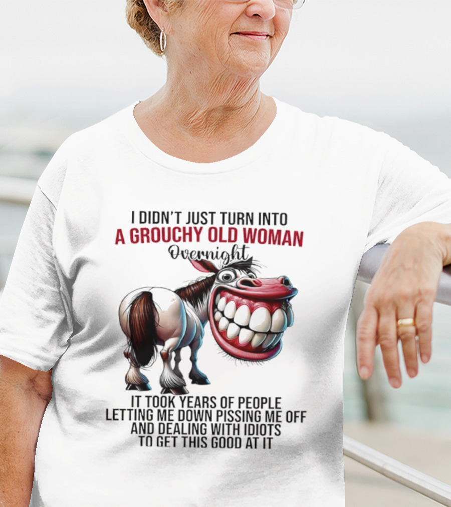 A Grouchy Old Woman Horse I Didn’t Just Turn Into Overnight T-Shirt
